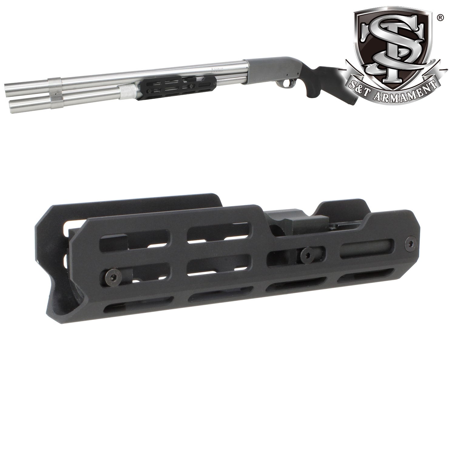 【エントリー最大10倍＆3％クーポン】S＆T M870 ショットガン用 MLOK フォアエンド