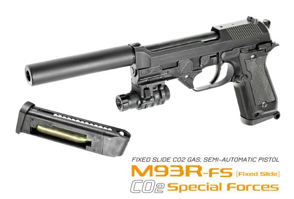 【エントリー最大10倍＆3％クーポン】マルゼン 固定スライド CO2ガスガン M93R FS スペシャルフォース