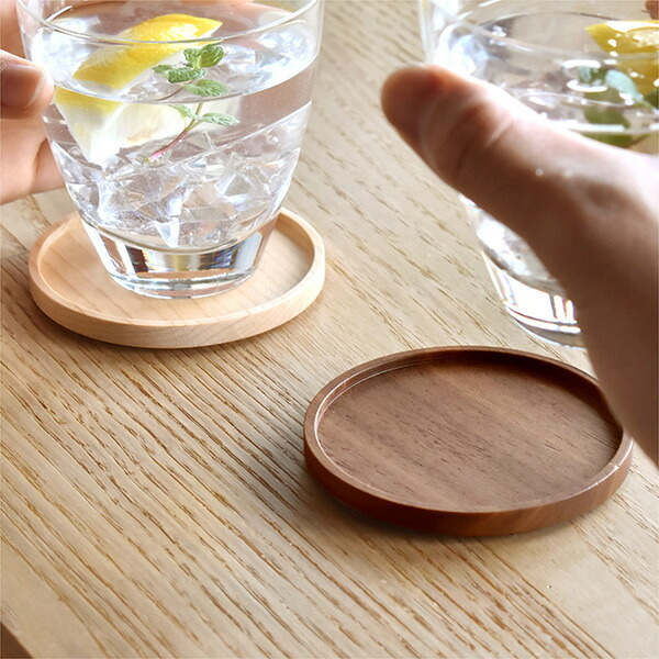 【 Hacoa 公式 】 3樹種から選べる コースター 2枚セット ギフトセット ペア 木製 名入れ 北欧 カフェ 木 スタッキング 結婚祝い 木婚式 卒業記念品 卒業祝い 新築祝い 開店祝い 母の日 父の日 送別会 プレゼント 木香屋 ハコア ■「Coaster Round ギフトセット」