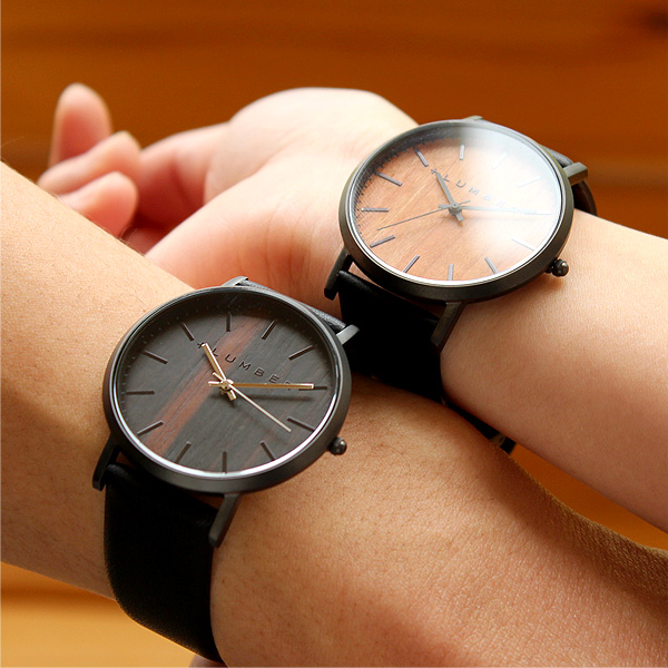 Mokko Ya 把本木紋用于表盤上的美麗的簡單的木製手錶 Watch 1100