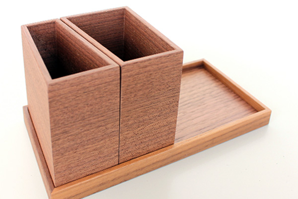 【楽天市場】 木製のモジュールトレイ＆ペンスタンドセット：木香屋