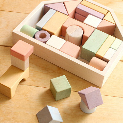 つみき 積木 木製 ギフト 名入れ おもちゃ ブロック 玩具 日本製 ベビー キッズ 赤ちゃん 子ども おしゃれ かわいい ナチュラル 誕生日 出産祝い クリスマス プレゼント 木香屋 エドインター NIHON ■「NIHONシリーズ つみきのいえ M」