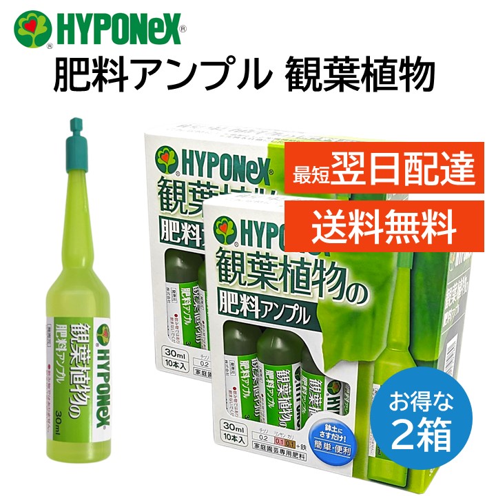 楽天市場】ハイポネックス アンプル 肥料 観葉植物用 30ml 10本入り