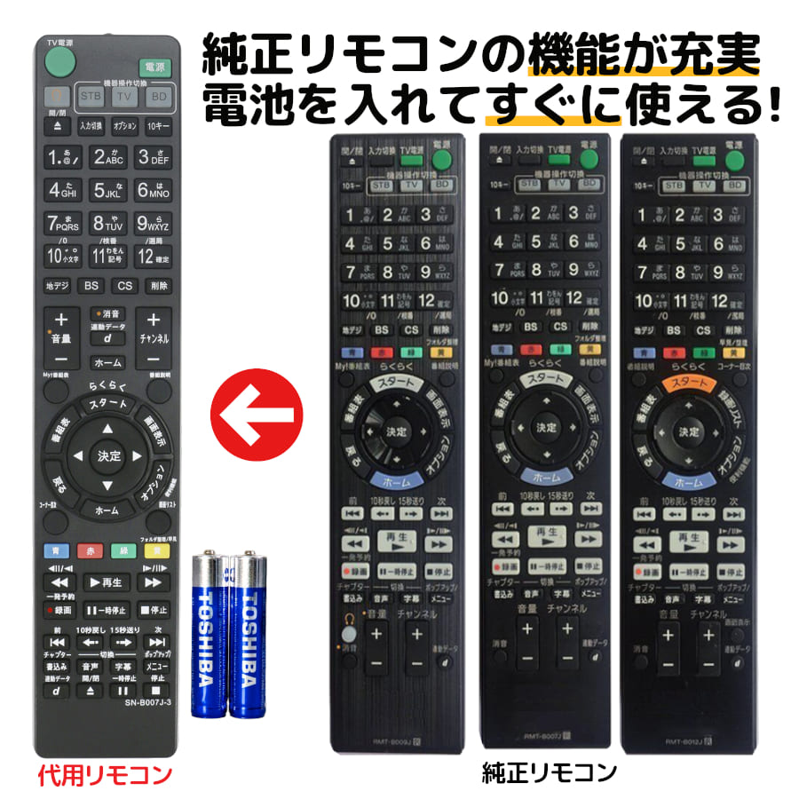 楽天市場】ソニー ブラビア テレビ リモコン RMT-TX102J 電池付き KJ