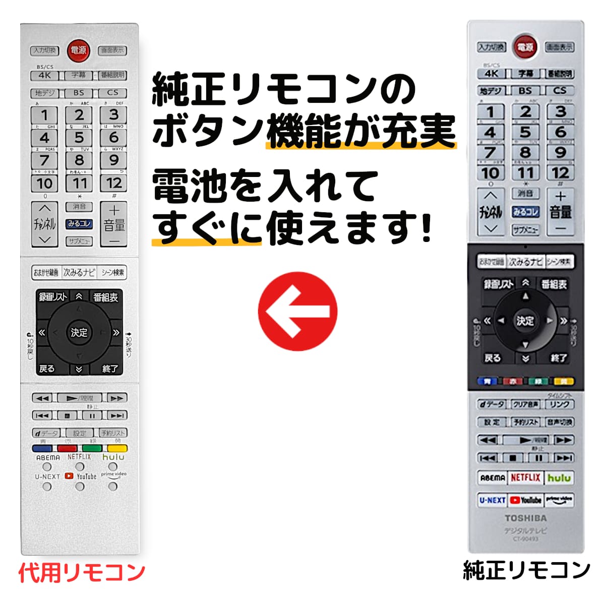 楽天市場】東芝 レグザ テレビ リモコン CT-90422 CT-90421 50G5