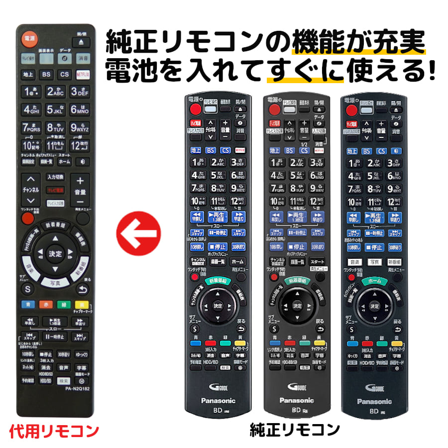 定番安い Panasonic 純正 DIGA用リモコン N2QAYB000697 対応リモコン