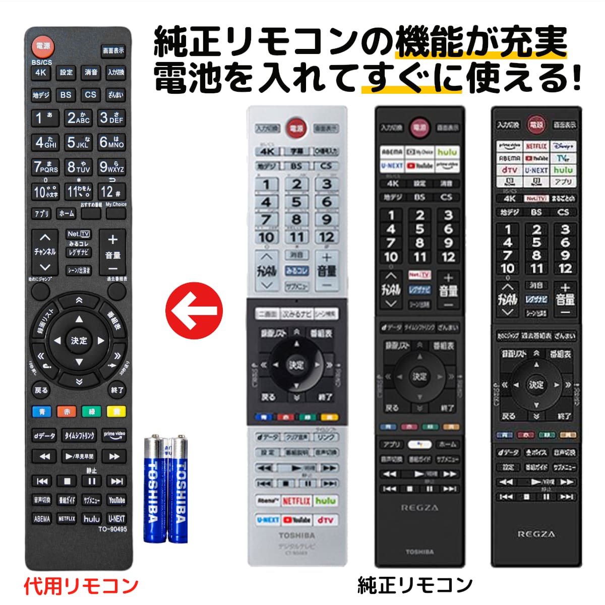 楽天市場】東芝 レグザ テレビ リモコン CT-90488 CT-90487 CT-90496