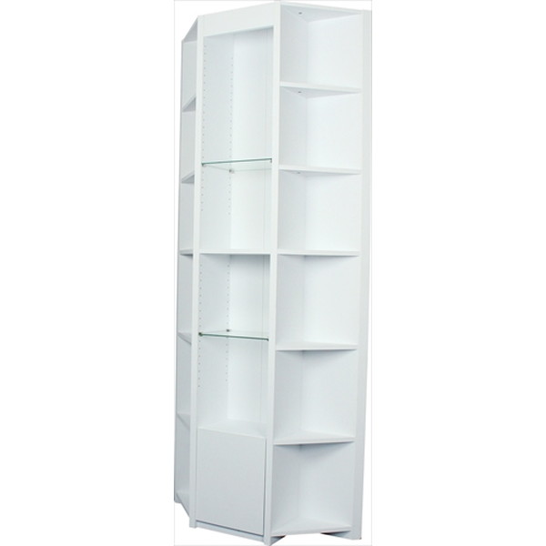東谷 AZUMAYA ウォール ディスプレイコーナー 幅：97×奥行：28×高さ：221cm DIS-922 WH DIS-922WH