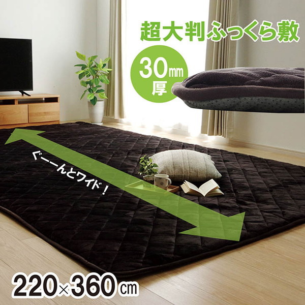 IKEHIKO イケヒコ 大判 ふっくら 敷き ドークロング 長方形 220×360cm BR 新発売