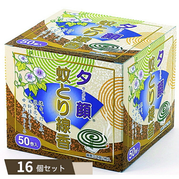 夕顔 蚊取り線香 50巻 ×16個セット 【kok】