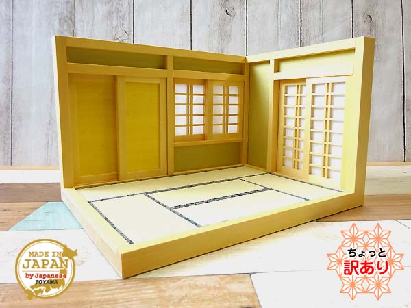 楽天市場】和風ドールハウス 1/12のミニ和室6畳 ロ型 床の間-1