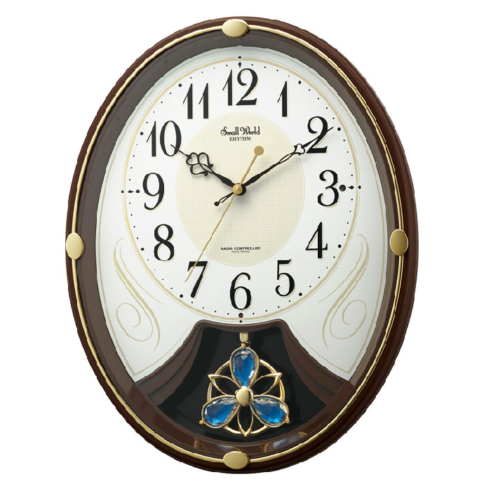 楽天市場】【お取寄せ品】リズム時計製電波掛時計 スモールワールド