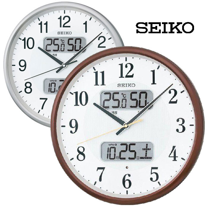 楽天市場】セイコー 掛け時計 壁掛け時計 電波時計 カレンダー 温度