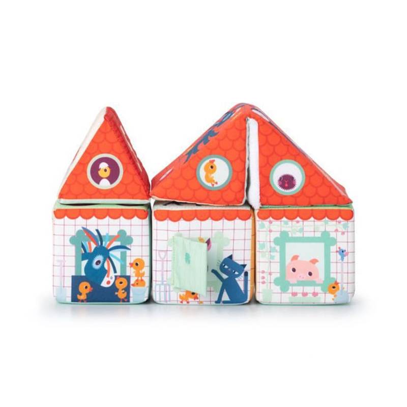 未使用 おうちの積み木 ドイツ ケーファー社 カラフル おうちのつみき - rainbow leaves