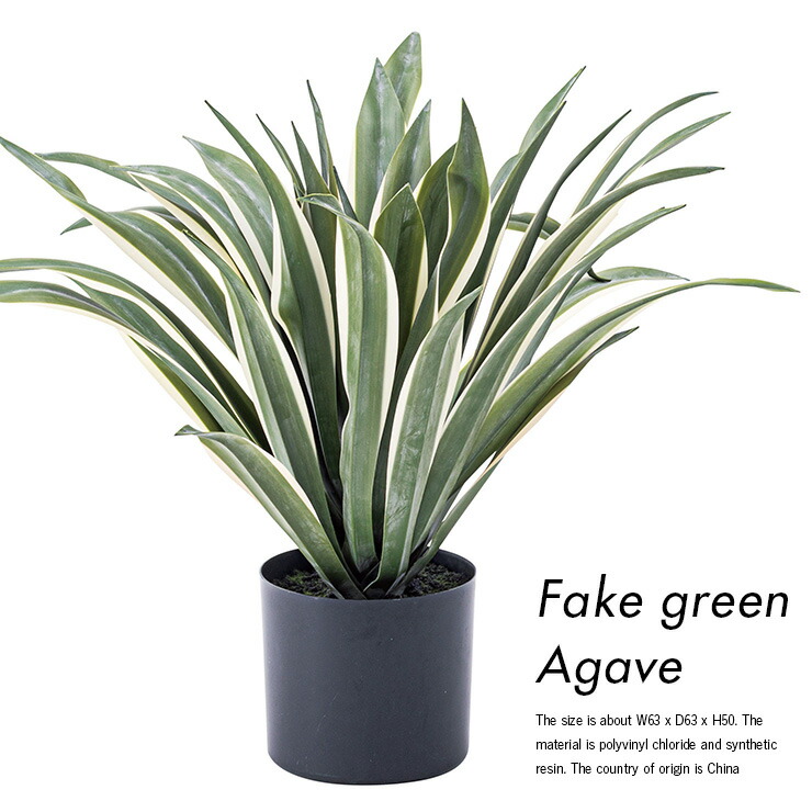 【P10倍!9日20時～10日1:59】人工観葉植物 フェイクグリーン アガベ GRN-13 H50cm 人工植物 観葉植物 おしゃれ フェイク 造花 大型 グリーン インテリア