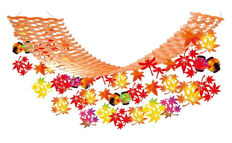 【一点もの】ぽんちゃん☆秋の紅葉の飾り 紅葉 | ひととせPOP | 季節のかわいい店舗装飾品のオーダー販売