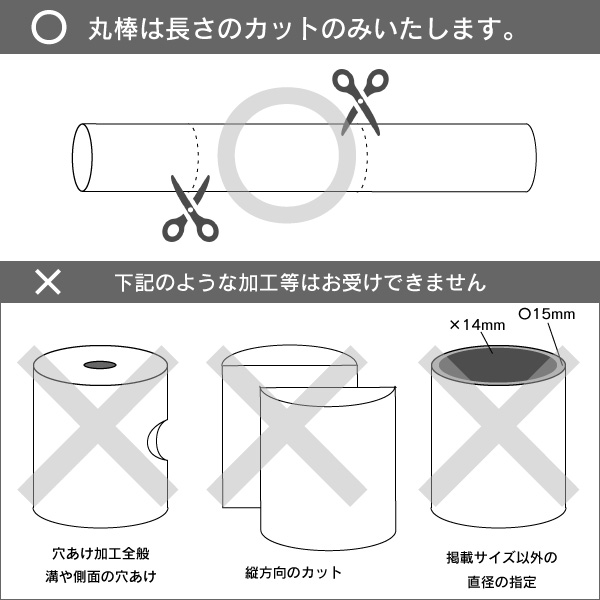 木製丸棒12x約1820(直径x長さ)ミリ2カットまで無料、3カット目から有料長さ200mm未満のカット指示と出荷は不可※残材の出荷はありません。塗装済み5色展開
