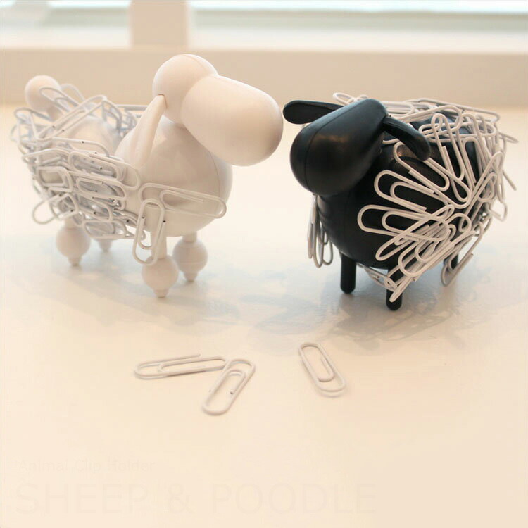 楽天市場 アニマルクリップホルダー Sheep Poodle 動物 文房具 ひつじ デスク 文具 おもしろ雑貨 整理 プードル 犬 シープ 北欧 かわいい おしゃれ インテリア雑貨 おもしろグッズ モノトーン 女性 アニマル アイデア 便利 プレゼント 誕生日 プチギフト 結婚祝い