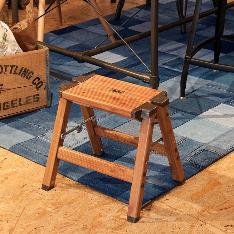踏み台 木目調 ステップ台 1段 モクリ 脚立 ステップ スツール アルミ 一段 はしご 梯子 折りたたみ 折り畳み おしゃれ ウッド シンプル モダン ブルックリン 西海岸 男前 北欧 ナチュラル 子供 子ども かわいい キッチン トイレ おしゃれ家具 インテリア