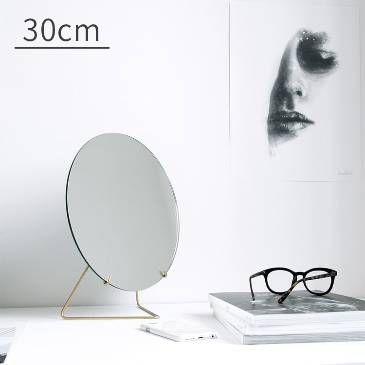 MOEBE ムーべ 鏡 ミラー スタンド ブラス 30cm 楽天市場】STAND MIRROR スタンドミラー 30cm MOEBE ムーベ【卓上