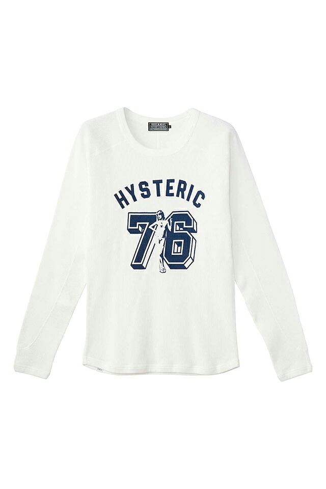 HYSTERIC GLAMOUR ヒステリックグラマー 02253CL16 NUMBER 76 Tシャツ WHITE 正規通販 メンズ