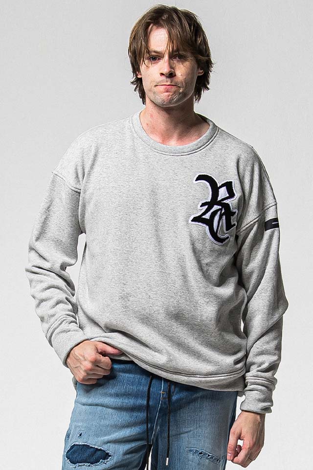 大売り出し40%OFF RESOUND CLOTHING リサウンドクロージング RC38-C-004 RC chenille velours fleece drop trainer ベロアフリースドロップトレーナー GRAY 定め事通信販売 メンズ スウェット・トレーナー-メンズファッション