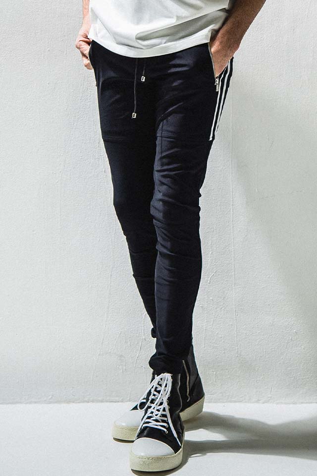 RESOUND CLOTHING リサウンドクロージング BAISIC-ST-009 Johnson LINE NYLON PT ジョンソンラインナイロンパンツ BKWH 正規通販 メンズ