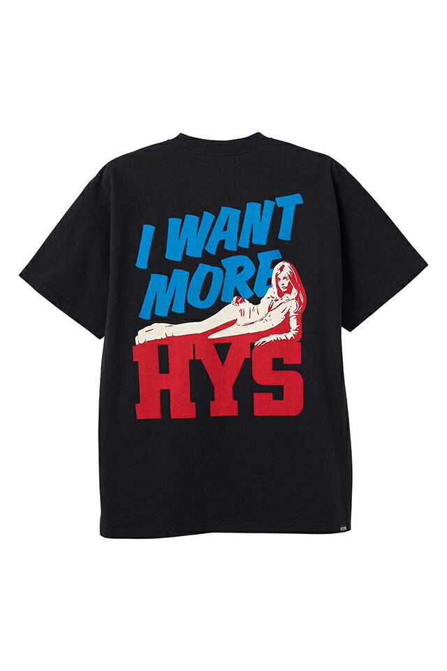 HYSTERIC GLAMOUR ヒステリックグラマー 02261CT21 I WANT MORE HYS プルオーバー BLACK 置き目通信販売 メンズ