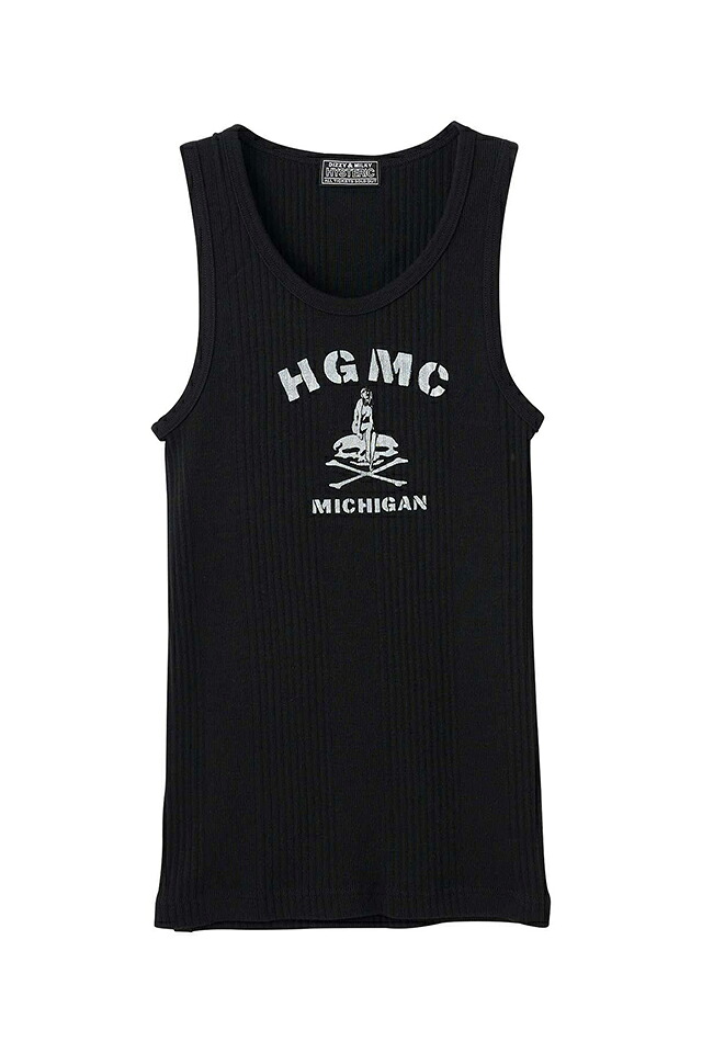 HYSTERIC GLAMOUR ヒステリックグラマー 02261CR04 HGMC 貯蔵タンクいの一番 BLACK 定まり通信販売 メンズ