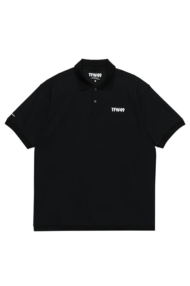 TFW49 ティーエフダブリューフォーティーナイン T102610013 SIGNATURE SS REGULAR POLO スポーツシャツ BLACK 置き目通信販売 ゴルフ メンズ