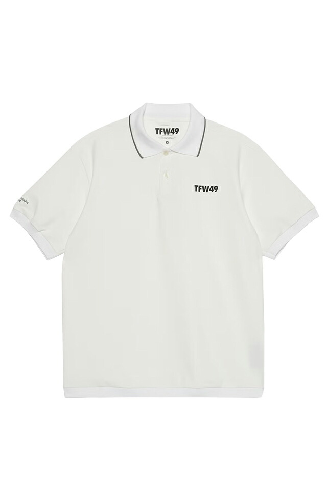 TFW49 ティーエフダブリューフォーティーナイン T102610013 SIGNATURE SS REGULAR POLO スポーツシャツ WHITE 置き目通信販売 ゴルフ メンズ
