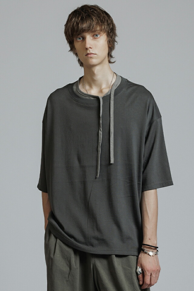 The Viridi-anne ザ ヴィリジアン VI-3987-01 SUPIMA COTTON S/S T-SHIRT スーピマ 半袖T DARK GRAY 正規通販 メンズ
