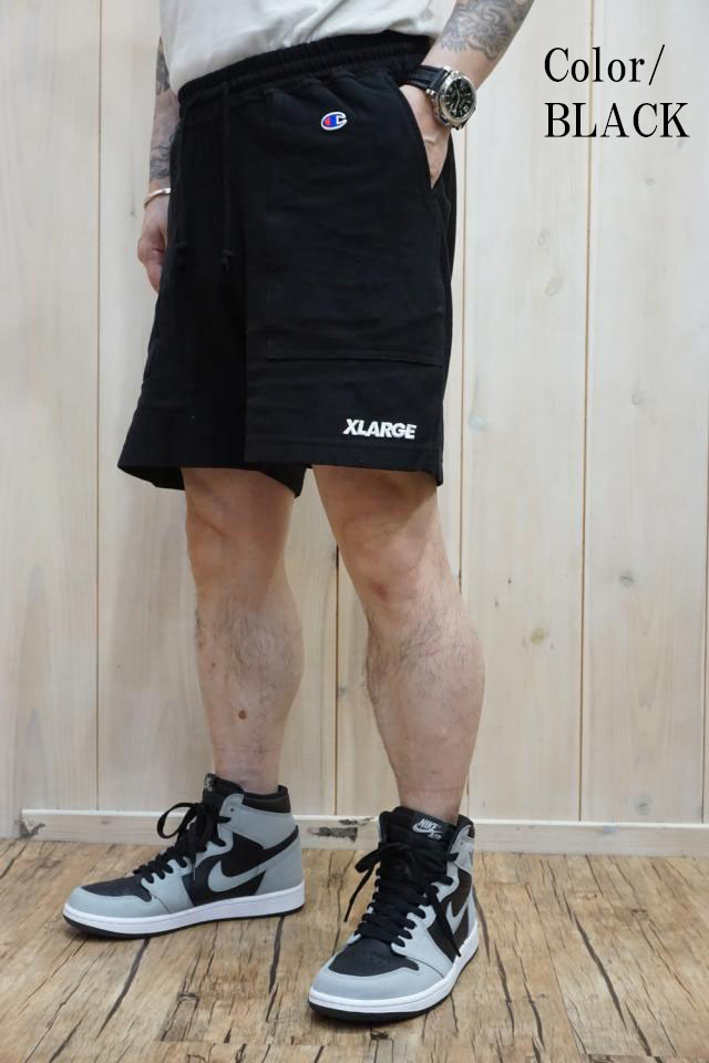 XLARGE エクストララージ 101212031012 XLARGE×CHAMPION REVERSE WEAVE SHORT PANTS コラボショートパンツ 正規通販 メンズ レディース xlarge 6,160円