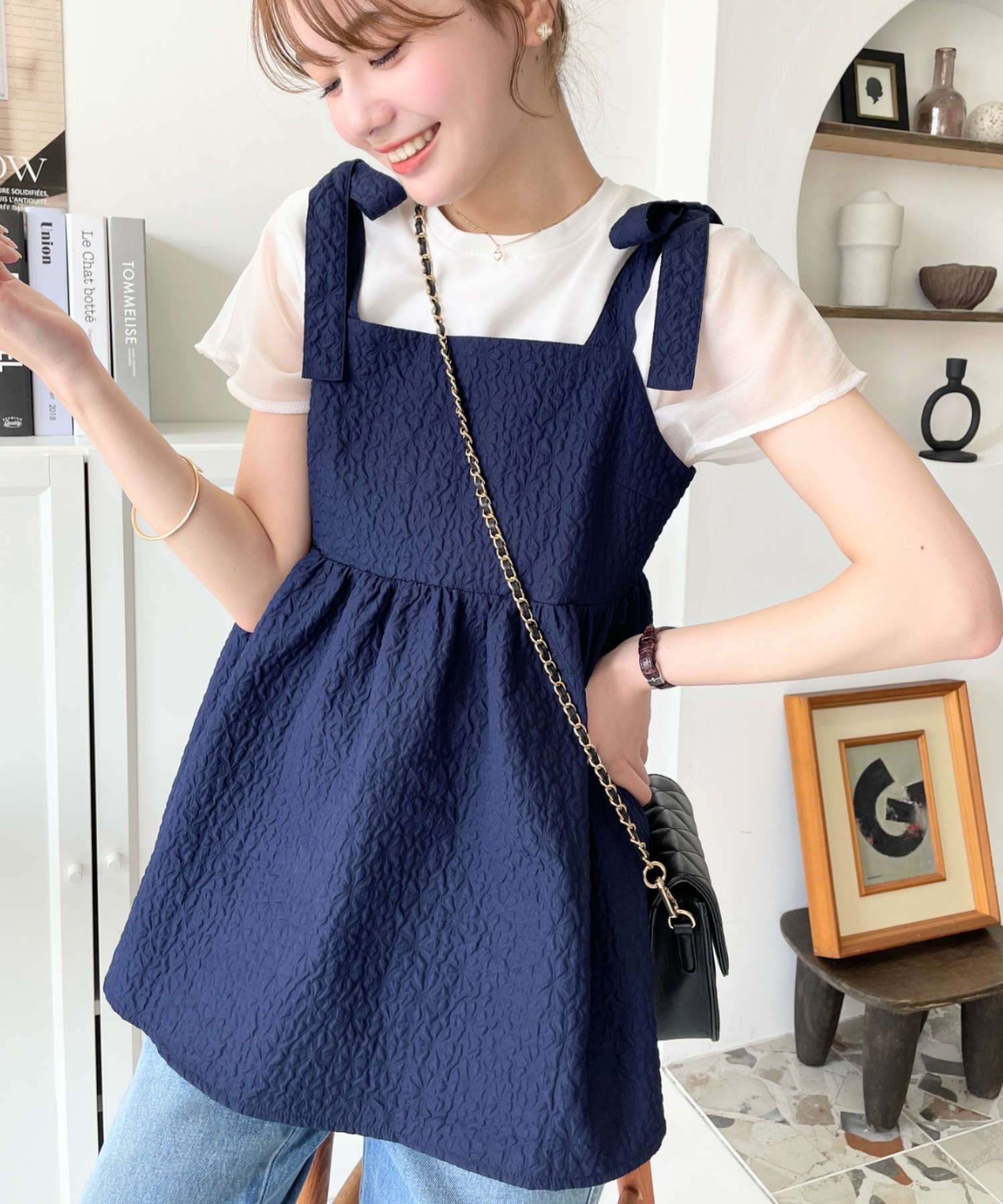 タグ付き未使用　COACH コーチ　リボン　ビスチェ　ペプラム　キャミソール COACH - 極美品 タグ付き COACH コーチ リボン ビスチェ