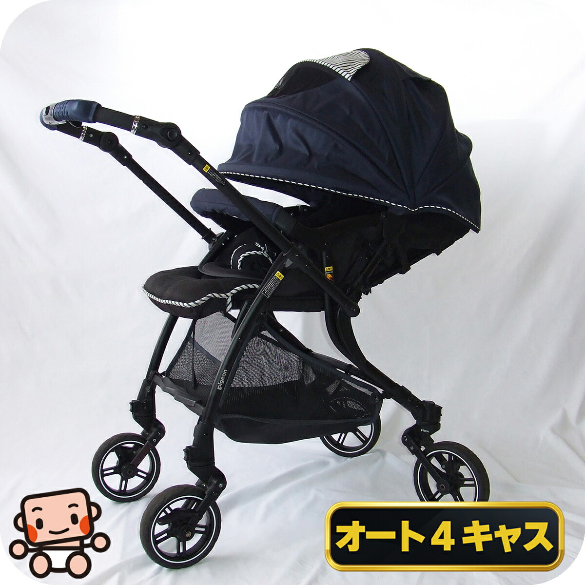 楽天市場】美品 ベビーカー ピジョン pigeon ランフィ Runfee