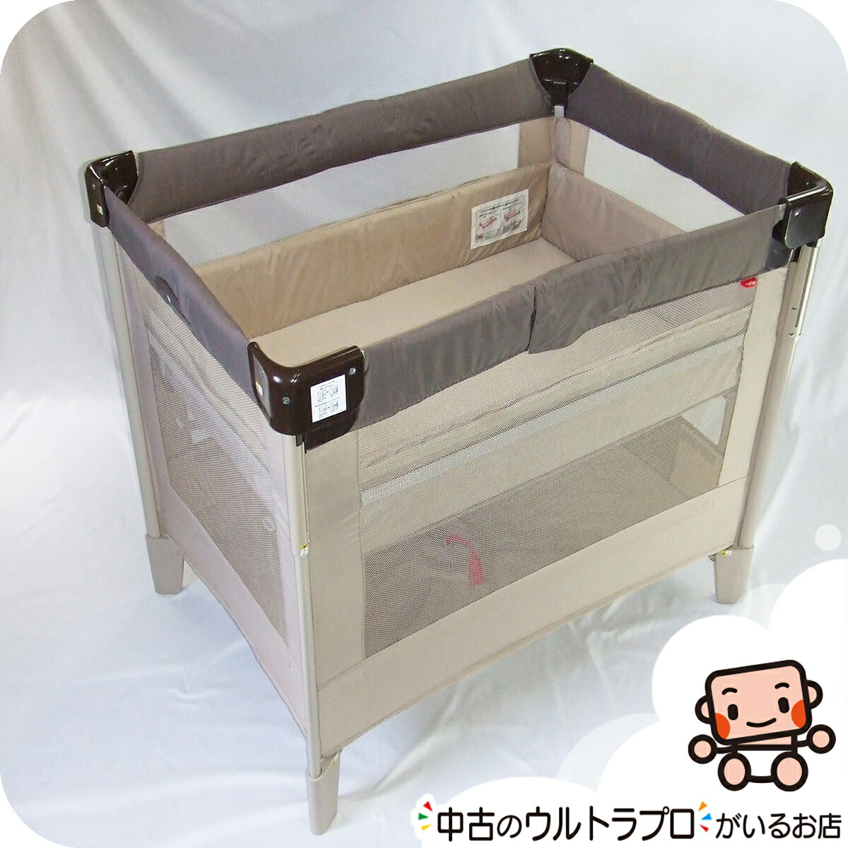 【お値下げ中】Aprica アップリカ ココネルエアー ベージュ ベビーベッド ココネル エアー リュクス ミニサイズ・コンパクトベビーベッド