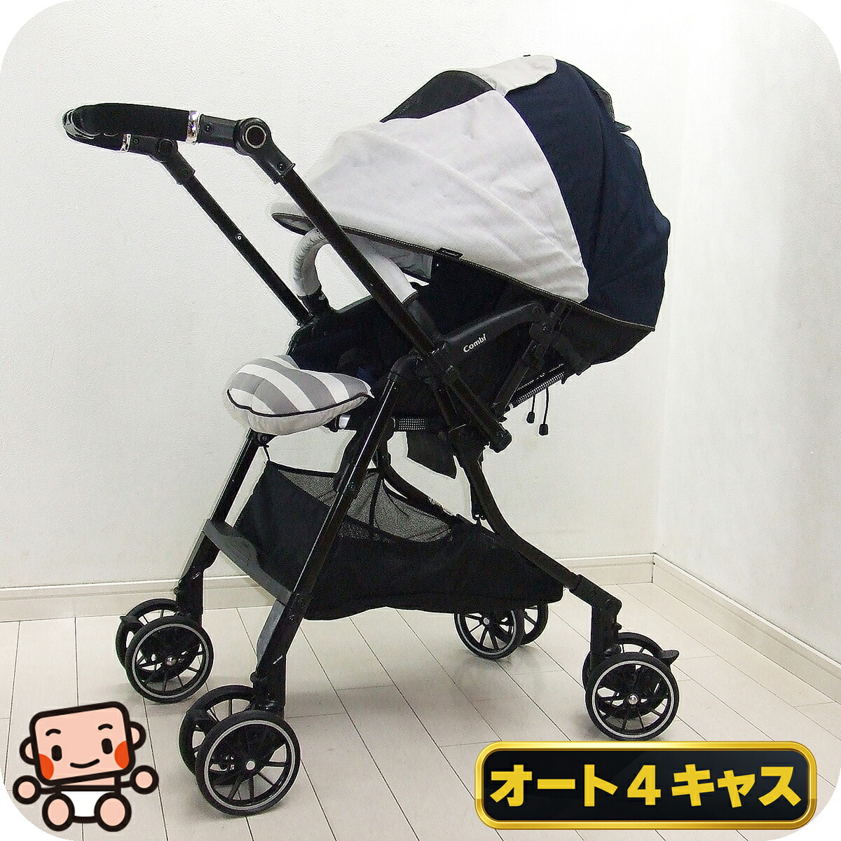 【美品】コンビ スゴカル 4キャス compact エッグショック　HH コンビ ホワイトレーベル スゴカル 4キャス compact エッグショック HH