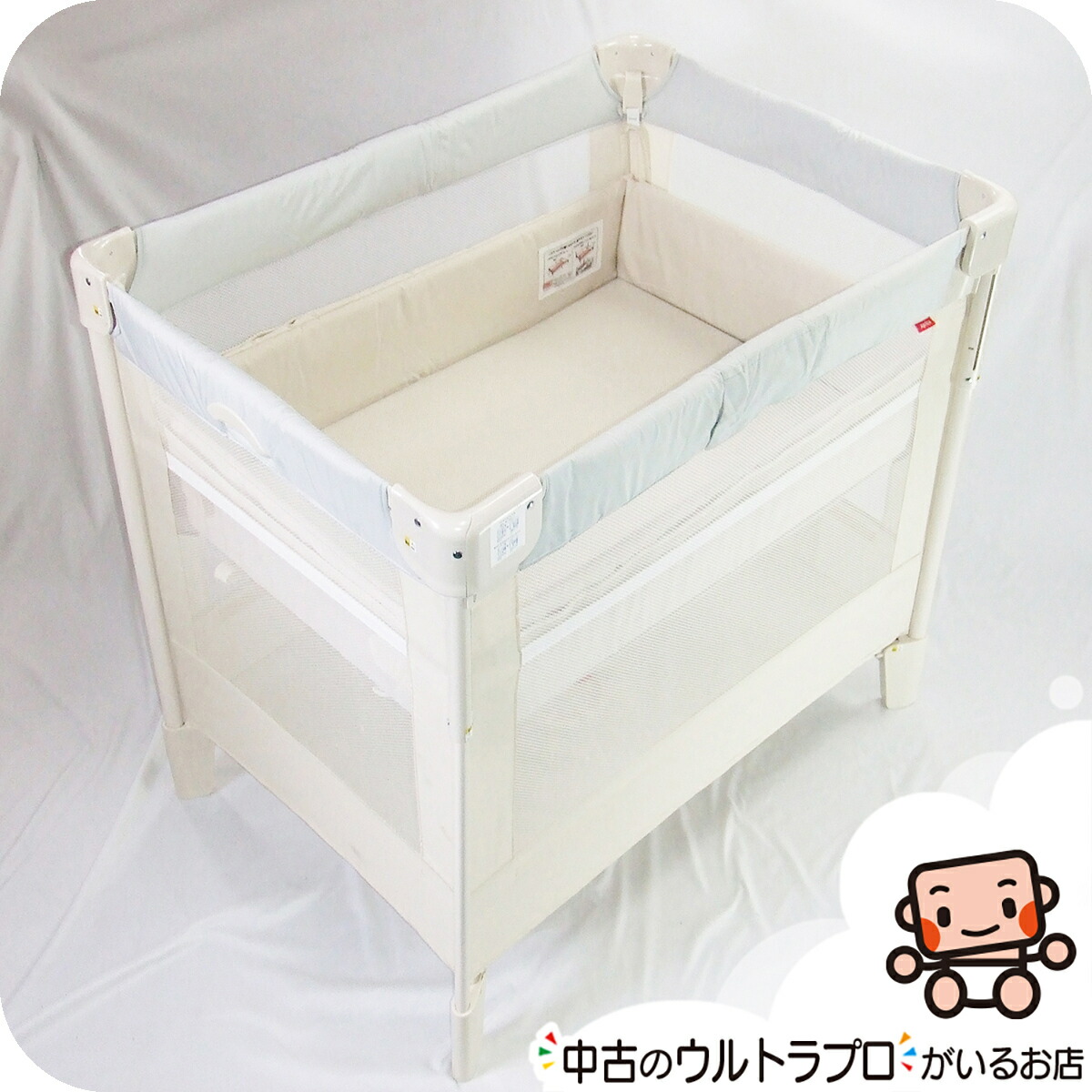 【お得っ！厳選中古】綺麗 ベビーベッド 中古 アップリカ ココネルエアーAB Aprica COCONEL 新生児から2歳 コンパクトにたためる【B.綺麗】【中古】f1227091741