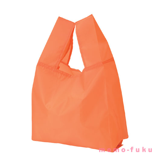 【18日限定クーポン】【5%OFF】 エコバッグ 折りたたみ コンパクト カラモ　クルクルたためるマイバッグ　オレンジ エコバッグ 販促品 エコバッグ 400円 人気 400円台 敬老会 プレゼント イベント エコバック エコトート 買い物バ｜プチギフトmomo-fuku