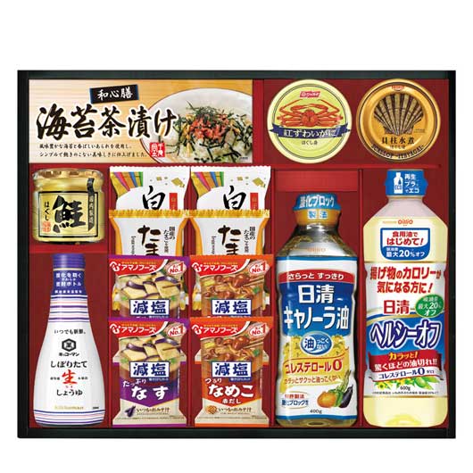 【クーポン有り】 内祝い お返し 油セット ギフト 油セット 【送料無料】 千寿和膳日清オイリオ･キッコーマン･アマノフーズ詰合せ 油セット ギフト 油セット 7000円 人気 7000円台 敬老会 プレゼント イベント 国産 セール sal