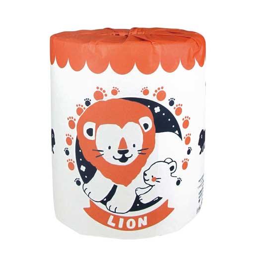 【クーポン有り】【29%OFF】 販促品 トイレットペーパー アニマルシリーズ　トイレットロールダブル（３０ｍ）（ライオン）【100個単位】 トイレットペーパー 保育園 運動会 景品 幼稚園 販促品 激安 トイレットペーパー 10