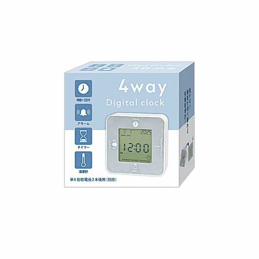 【クーポン有り】 販促品 置き時計 ４ｗａｙデジタルクロック 置き時計 即納 販促品 置き時計 700円 人気 600円台 敬老会 プレゼント イベント セール sale