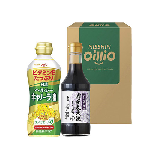 【クーポン有り】 ギフト 調味料セット 日清オイリオ ヘルシーオイル＆国産丸大豆醤油ギフト 調味料セット ギフト 調味料セット 1000円 人気 1000円台 敬老会 プレゼント イベント 国産 セール sale