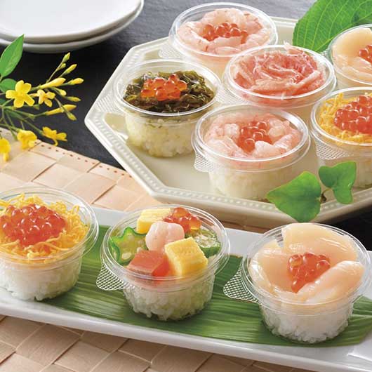 【クーポン有り】 内祝い お返し 魚介類セット ギフト 魚介類セット 【送料無料】 小樽彩り小町～海鮮プチ寿司詰合せ～ 魚介類セット ギフト 魚介類セット 6000円 人気 5000円台 敬老会 プレゼント イベント 国産 セール sale