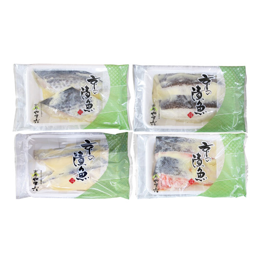 【クーポン有り】 内祝い お返し 西京漬 ギフト 西京漬 【送料無料】 京都やま六　西京漬詰合せ4種8切 西京漬 ギフト 西京漬 10000円 人気 10000円台 敬老会 プレゼント イベント 国産 セール sale｜プチギフトmomo-fuku
