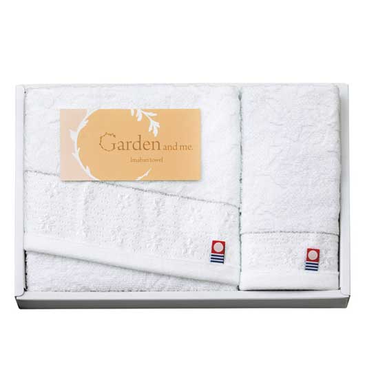 プチギフト 退職 タオル 今治〈Garden＆me〉フェイスタオル＆ウォッシュタオル フェイスタオル 販促品 退職 産休 ありがとう 販促品 フェイスタオル 1500円 人気 1000円台 敬老会 プレゼント イベント 香典返し