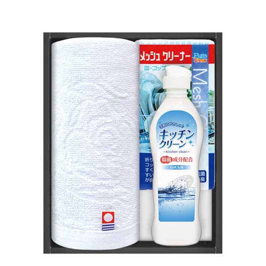 【クーポン有り】 内祝い お返し プチギフト 退職 タオル 【送料無料】 今治タオル＆キッチン洗剤セット タオルセット 敬老会 プレゼント デイサービス 施設 安い ウィルス対策 予防グッズ 衛生用品 販促品 退職 産休 ありがと