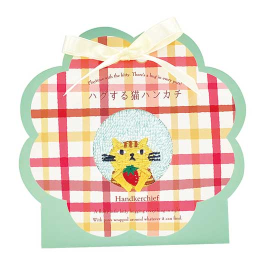 【クーポン有り】 プチギフト 退職 タオル 【送料無料】 ハグする猫ハンカチ キジトラ ハンカチ 初盆 お返し 品 販促品 退職 産休 ありがとう 販促品 ハンカチ 1500円 人気 1000円台 敬老会 プレゼント イベント ハ｜プチギフトmomo-fuku