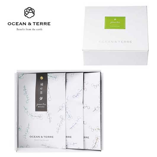 OCEAN&TERRE Premium 日本茶セット A583 ギフト 緑茶 かぶせ茶 煎茶 深むし茶 内祝い 香典返し 法事 お中元 お歳暮 引き出物 お返し プレゼント 贈答品 オーシャンテール|プチギフトmomo-fuku