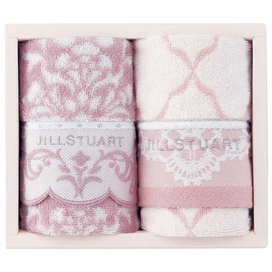 ＼1位／ジルスチュアート ブルームオーナメント ウォッシュタオル2P JILL STUART タオルギフト 内祝い 出産祝い 結婚祝い 快気祝い お返し 綿100% ピンク おしゃれ プレゼント｜プチギフトmomo-fuku
